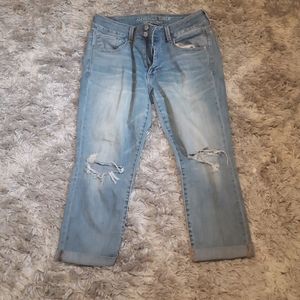 American Eagle Artist Crop, distressed crop jeans